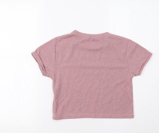 YD Girls Pink Basic T-Shirt Size 11 Years