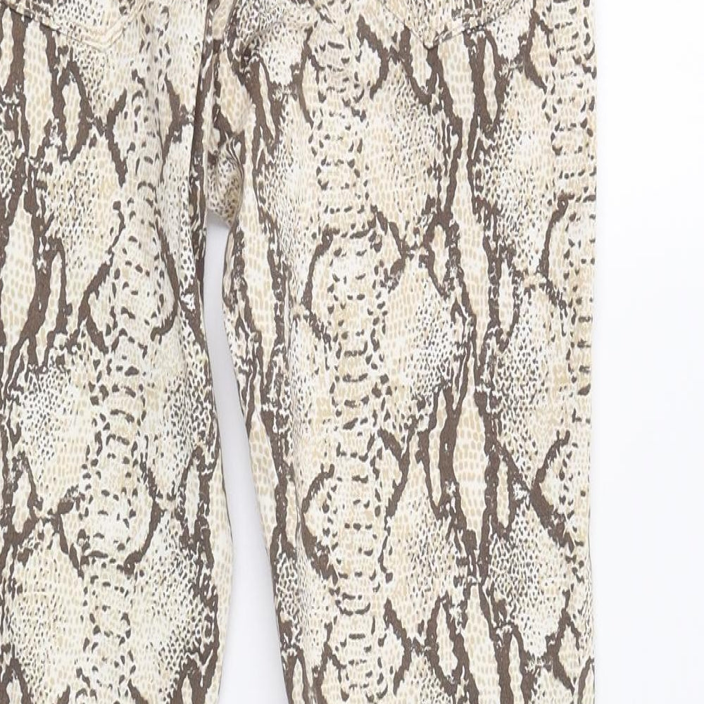 Womens UK Size 8 H&M Regular Fit Beige Trousers
