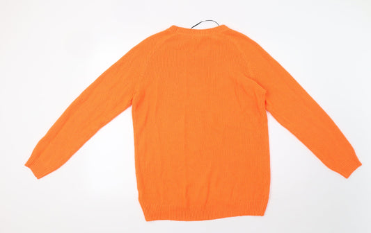 H&M Womens Orange Pullover Jumper Size M