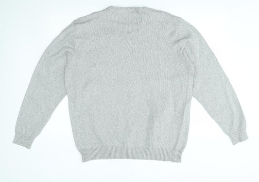 capsule Mens Grey Pullover Jumper Size 2XL