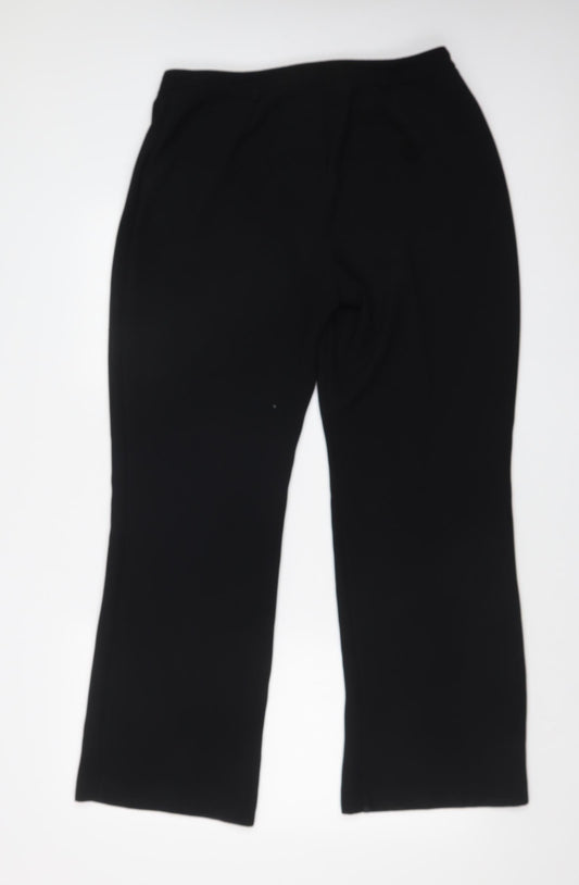 ASSERT Womens Black Trousers Size 14 L29 in