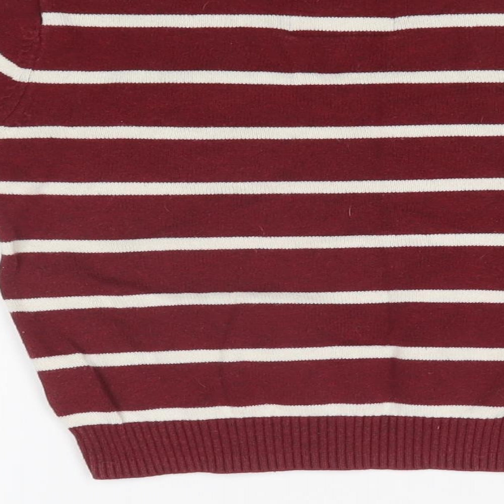 Brand and care label for Primark boys’ multicoloured striped pullover sweatshirt, size 2-3, years