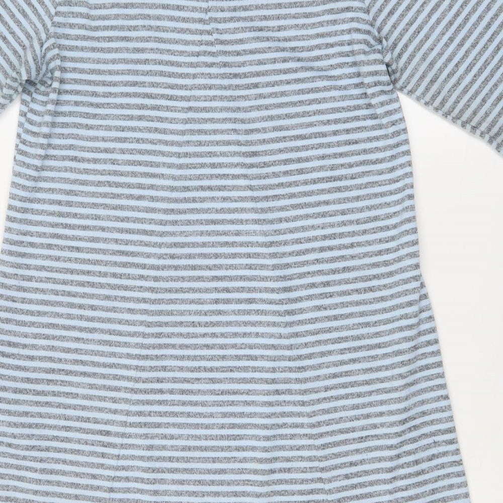 Lisa Rinna Womens Blue Striped T-Shirt Dress Size XS