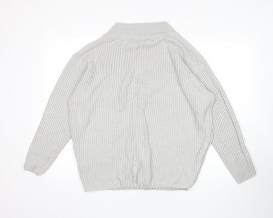 Boohoo Womens Grey Pullover Jumper Size 18