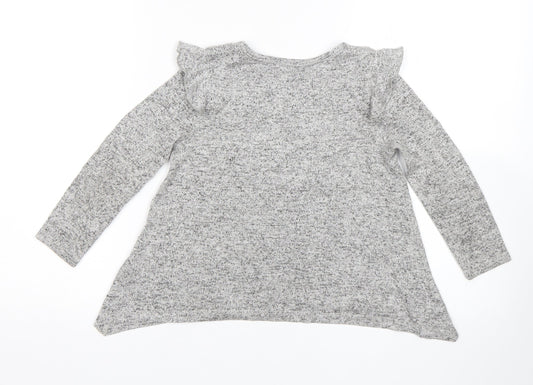 Matalan Girls Grey Pullover Jumper Size 5 Years