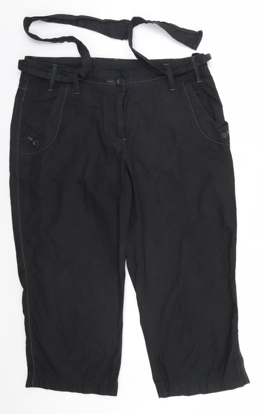 Womens UK Size 14 Dorothy Perkins Regular Fit Black Trousers