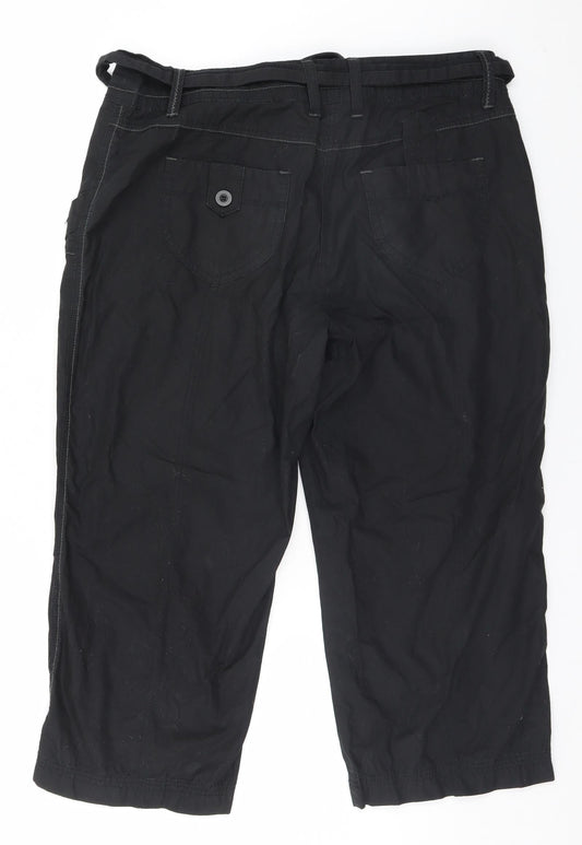 Womens UK Size 14 Dorothy Perkins Regular Fit Black Trousers