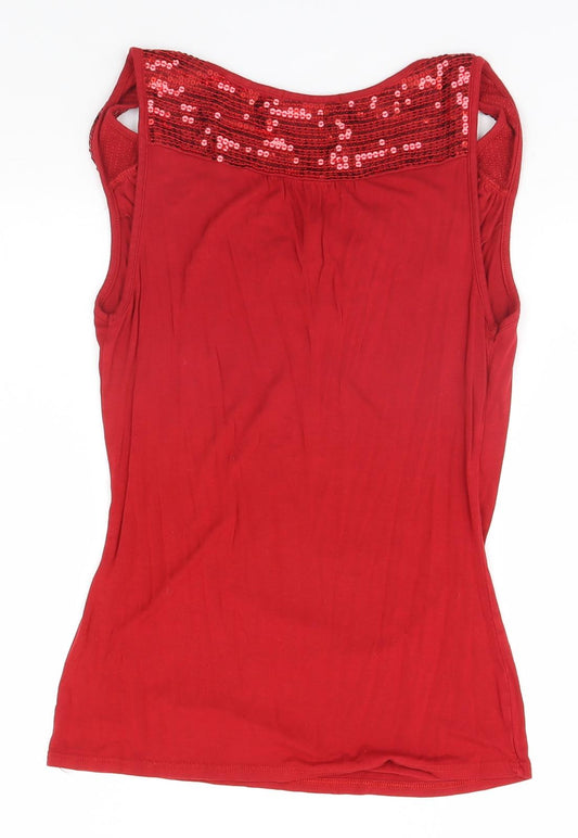 George Womens Red Basic Tank Size 12