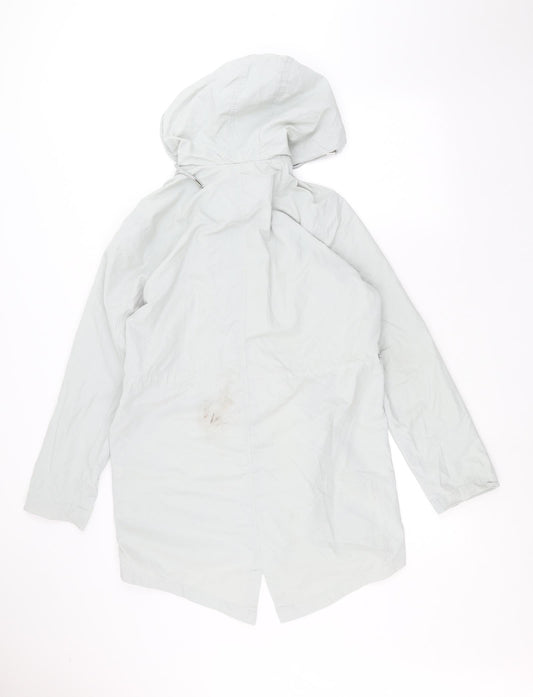 TU Womens Blue   Parka Coat Size 10