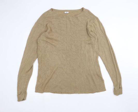 Womens UK Size 20 Cotton Traders Brown Pullover Jumper