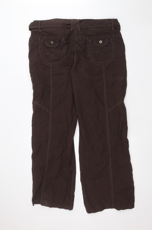 Womens UK Size 20 NEXT Regular Fit Brown Trousers