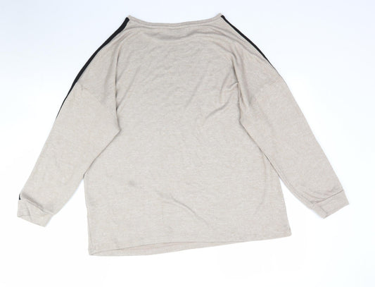 Womens UK Size L Papaya Beige Pullover Jumper
