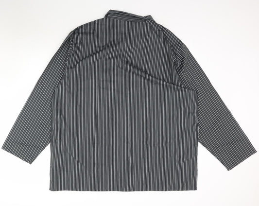 Mens UK Size 2XL Marks and Spencer Grey Button-Up Long Sleeve Casual Shirt
