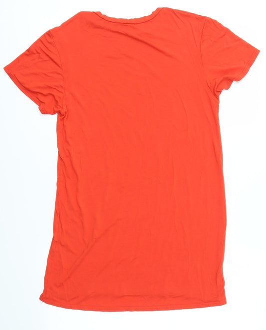 Preworn Womens Orange T-Shirt Dress Size 4