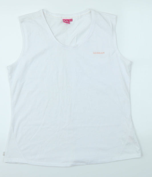 Womens UK Size 20 LA Gear White Basic Tank
