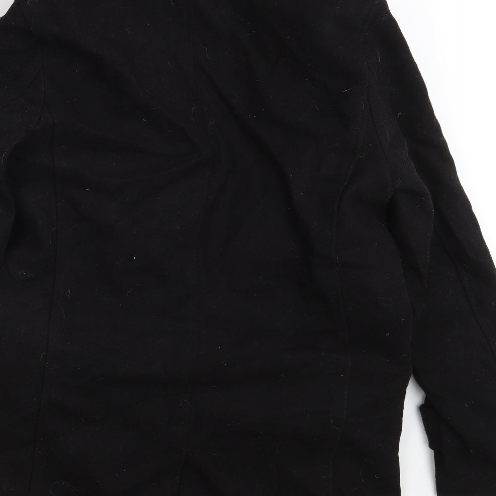 Cedar Wood State Womens Black Overcoat Coat Size XS