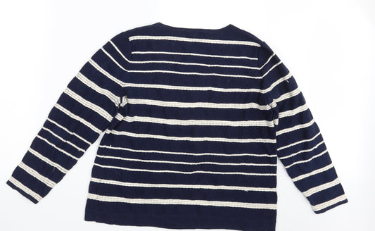 Womens UK Size M Bonmarché Blue Pullover Jumper