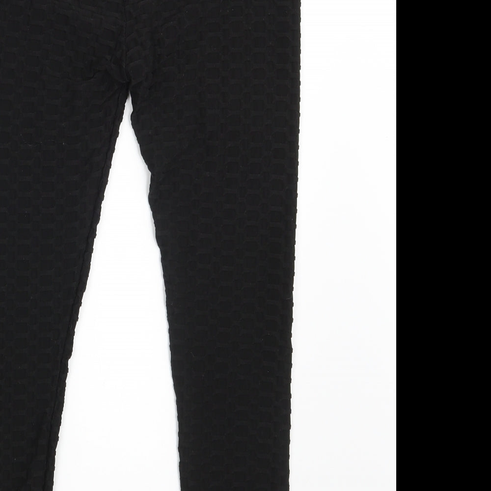Brand and care label for Cherry Koko women’s black jegging leggings, size M, 26-inch leg