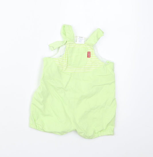 Baby Kiko Girls Green Dungaree Outfit/Set Size 6-9 Months