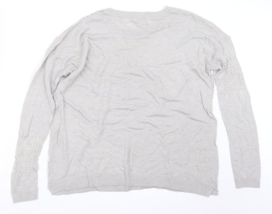 Womens UK Size 10 River Island Grey Pullover Jumper