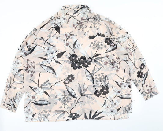 Atmosphere Womens Purple Floral Basic Blouse Size 14