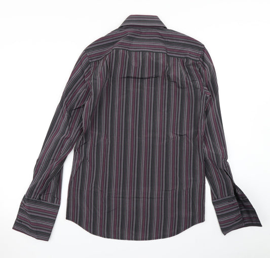 Mens UK Size 14.5 NEXT Blue Button-Up Long Sleeve Casual Shirt