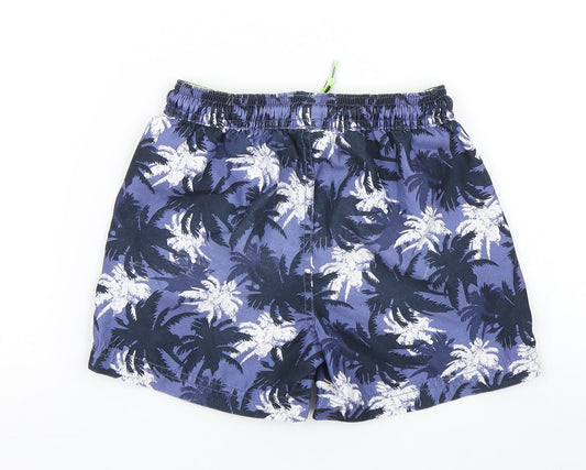 Matalan Boys Blue Floral Sweat Shorts Size 6 Years
