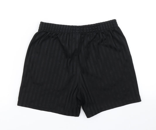 George Boys Black Striped Sweat Shorts Size 9-10 Years