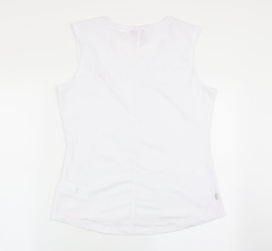 LA Gear Womens White Basic Tank Size 14