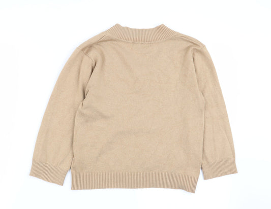 rt denim Womens Beige Pullover Jumper Size M