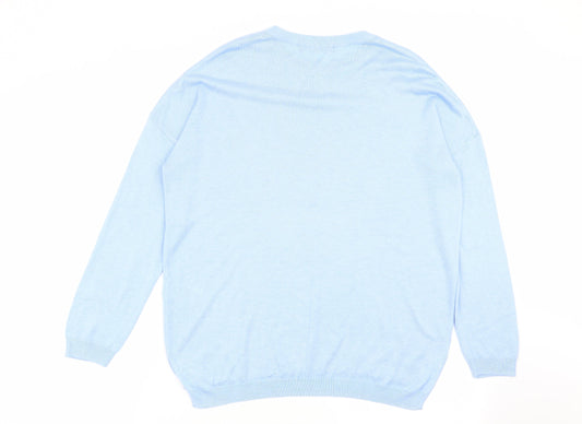 M&S Womens Blue Pullover Jumper Size M