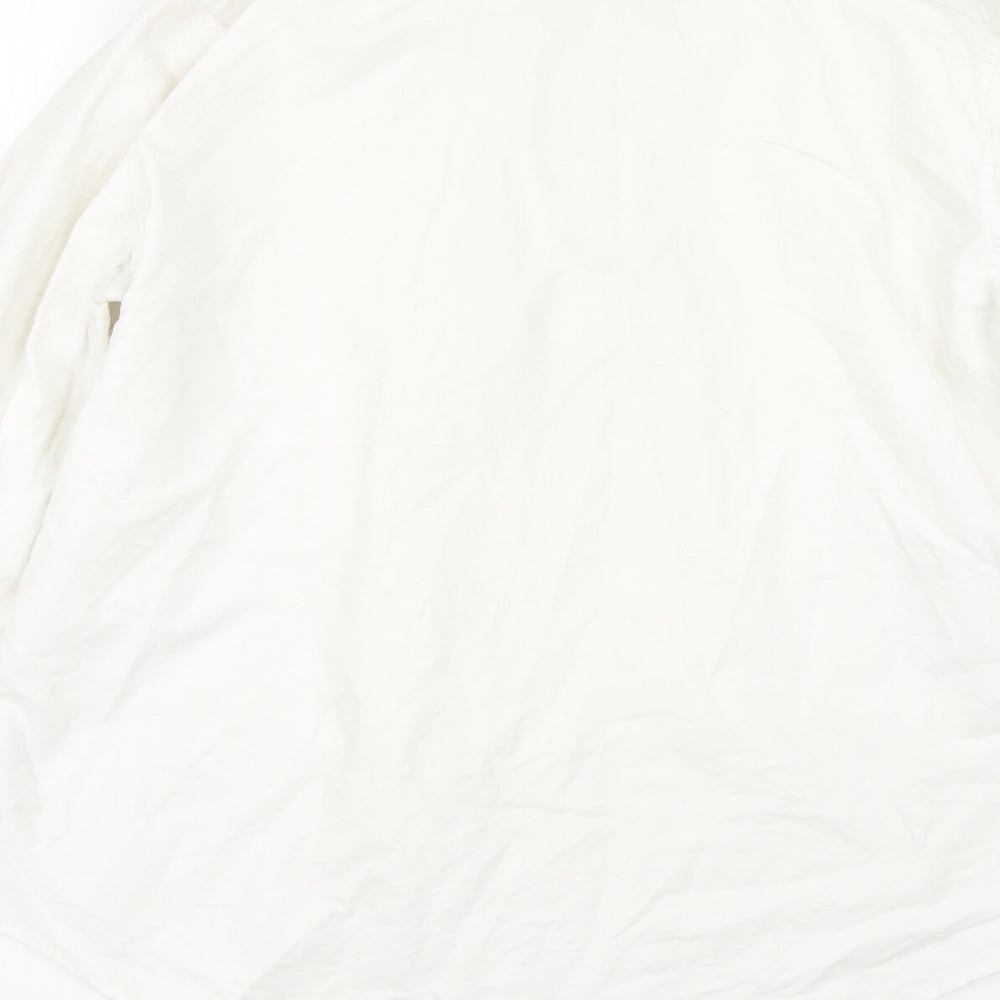 Mens UK Size XL NEXT Beige Button-Up Long Sleeve Casual Shirt
