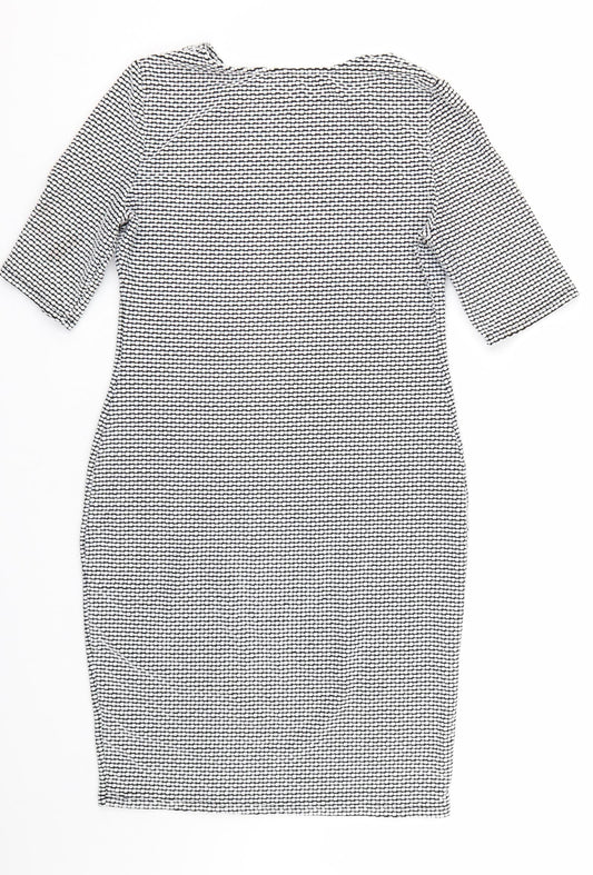 Preworn Womens Black Wrap Dress Size XL