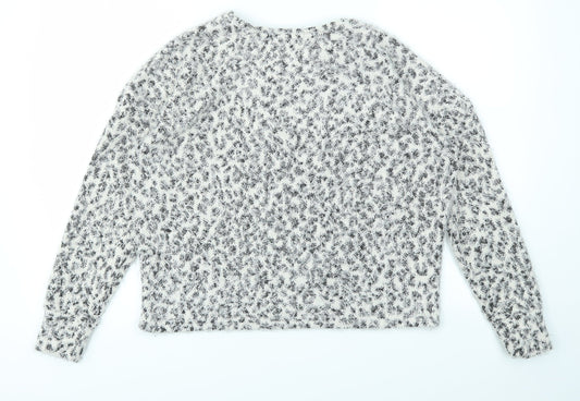 Primark Womens Ivory Geometric Pullover Jumper Size XS
