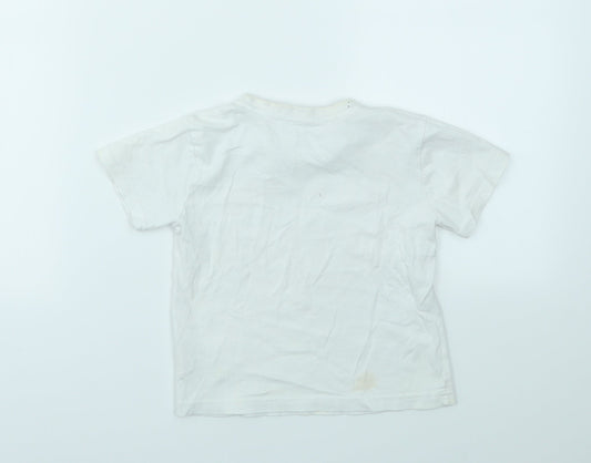 Primark Boys White Basic T-Shirt Size 3-4 Years