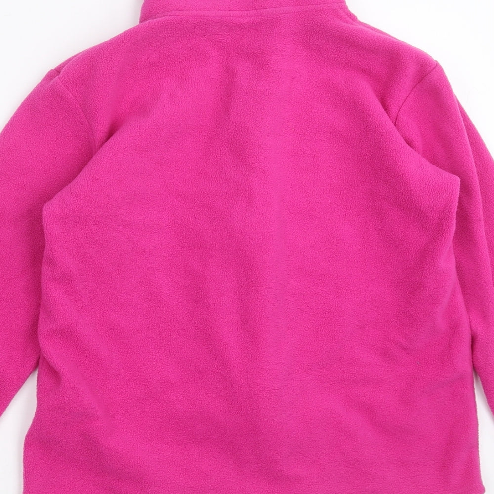 Brand and care label for Freedom Trail women’s pink fleece full zip jumper, size UK 6
