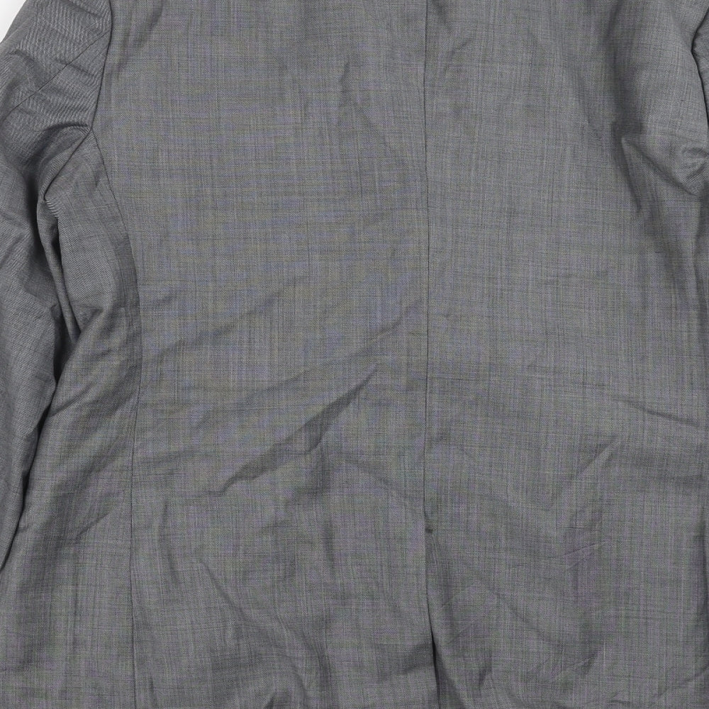 Mens UK Size 40 Preworn Regular Grey Suit Jacket