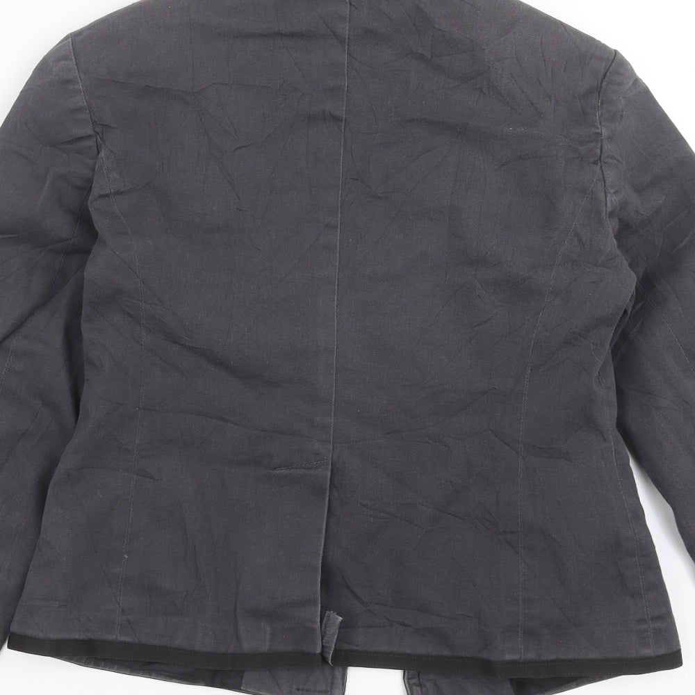 Brand and care label for George women’s grey jacket, size UK 8