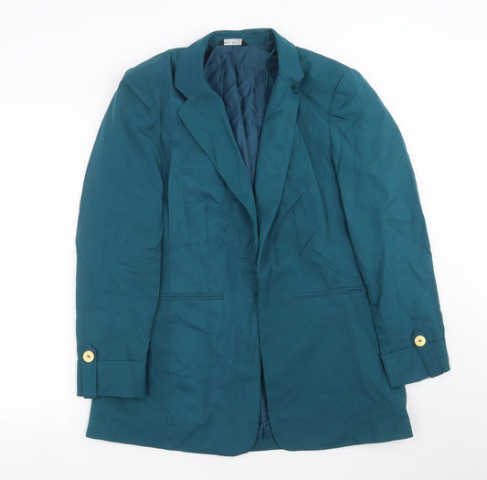Additional front view of Select women’s green jacket suit jacket, size UK 14