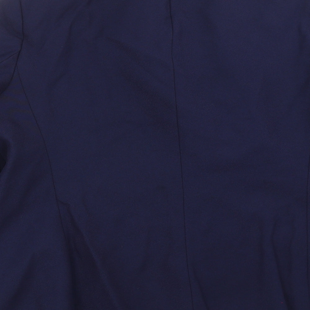 Brand and care label for St Michael women’s blue jacket suit jacket, size UK 18
