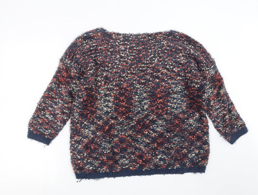 Easy Wear Womens Blue Knit Pullover Jumper Size 14