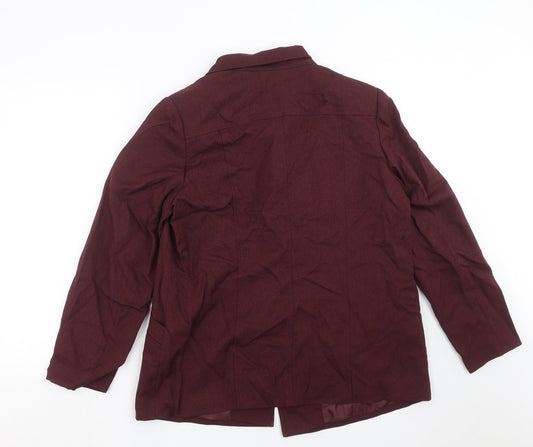 The Pearl Collection Womens Purple Jacket Suit Jacket Size 16