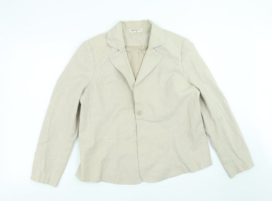 Womens UK Size 18 Bonmarché Regular Beige Suit Jacket