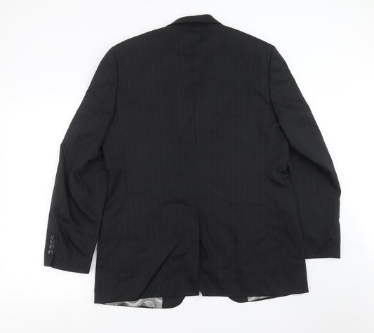 Mens UK Size 40 REMUS Regular Black Suit Jacket