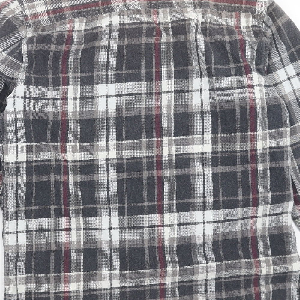 Mens UK Size S Topman Grey Button-Up Long Sleeve Casual Shirt
