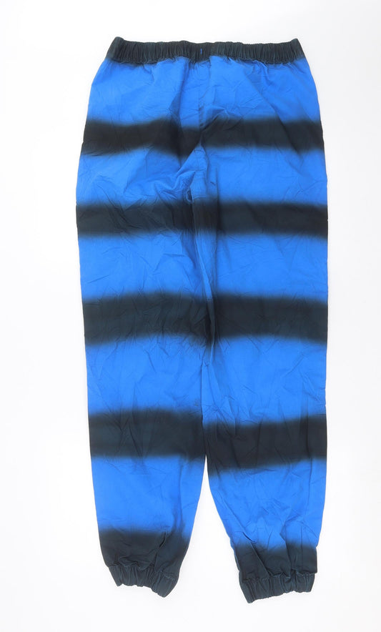 Preworn Mens Blue Striped Jogger Trousers Size 30 in L31 in