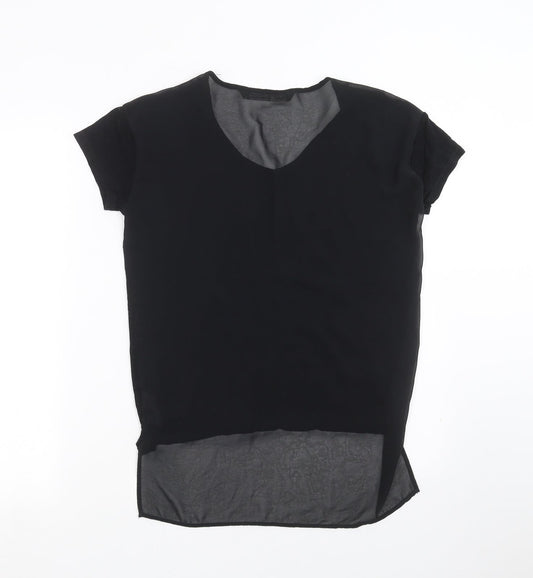 Womens UK Size 6 NEXT Black Basic T-Shirt