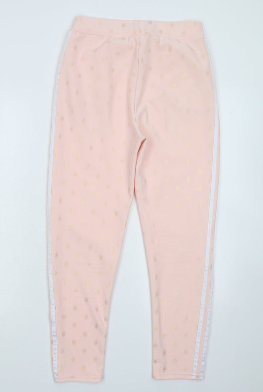 Womens UK Size M Preworn Slim Fit Pink Trousers