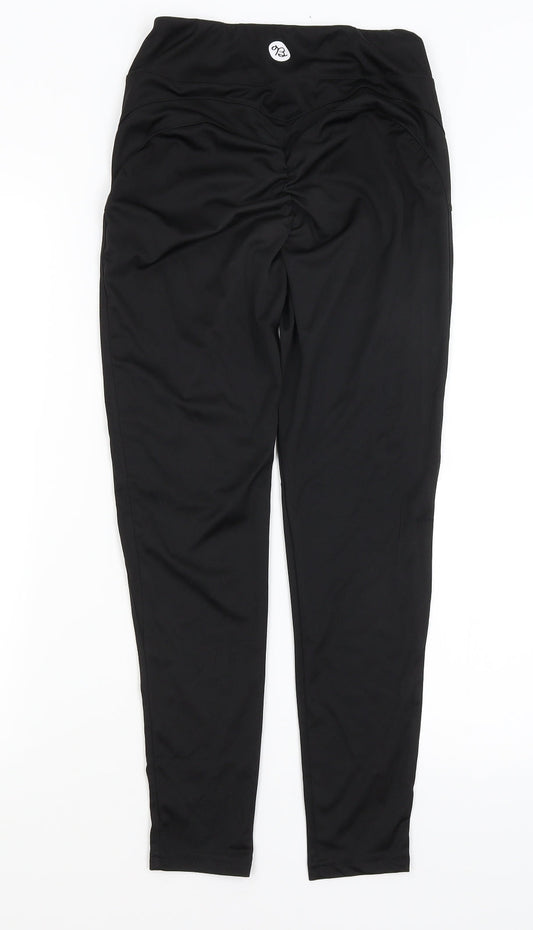 Preworn Womens Black Compression Leggings Size S L25 in