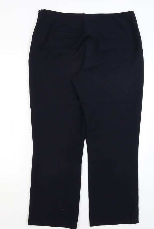 Womens UK Size 16 Collection Regular Fit Dress Pants Blue Trousers
